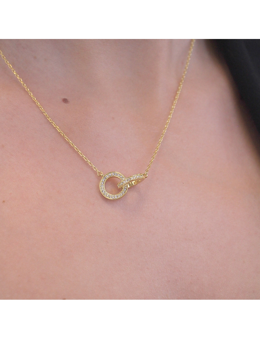 MYC Paris Circle Twin-halsband guld och kristall dam – bild 2