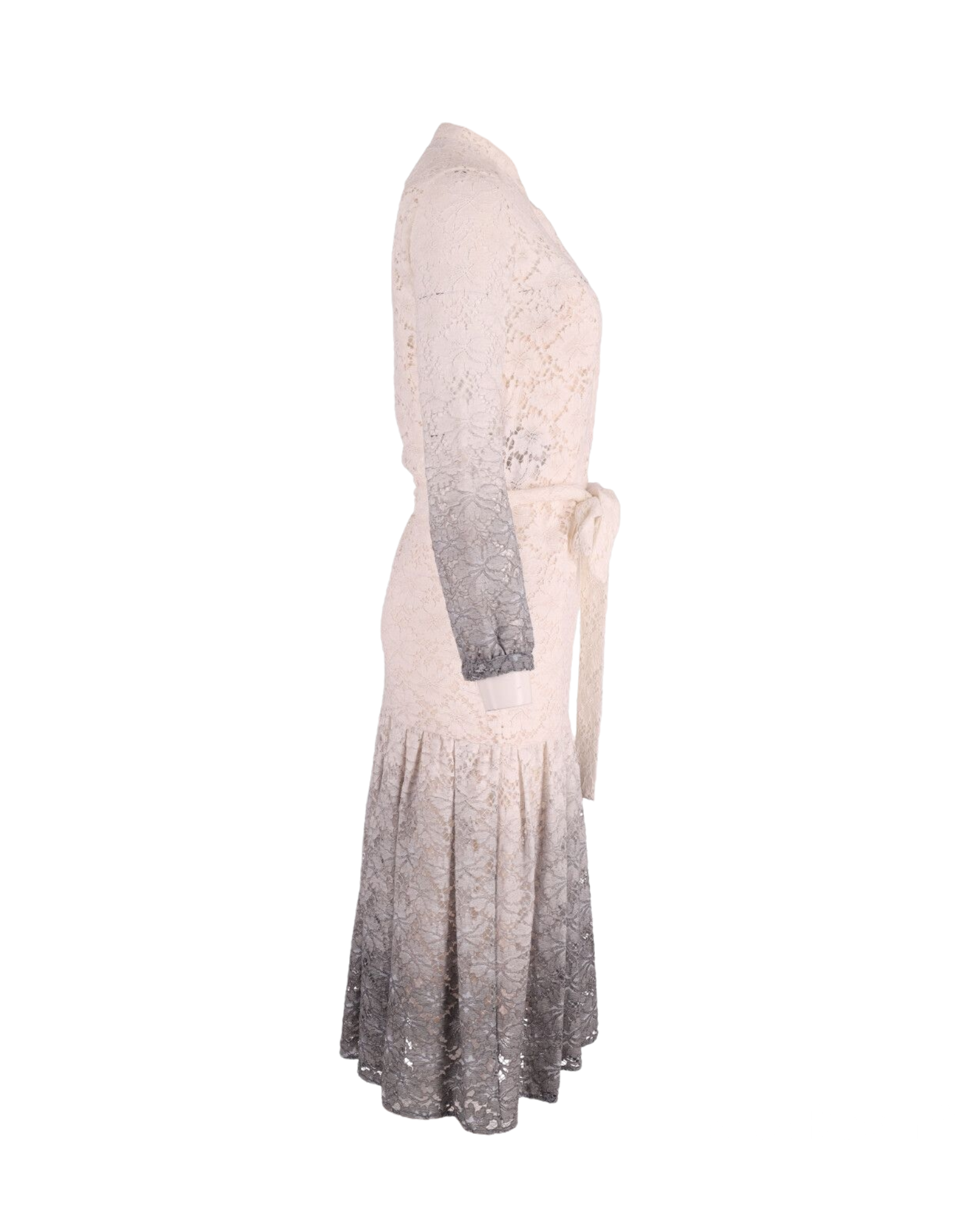 Burberry Pre-owned Burberry Prorsum Degrade Spetsklänning i Ombre Vit/Grå Triacetat dam – bild 2