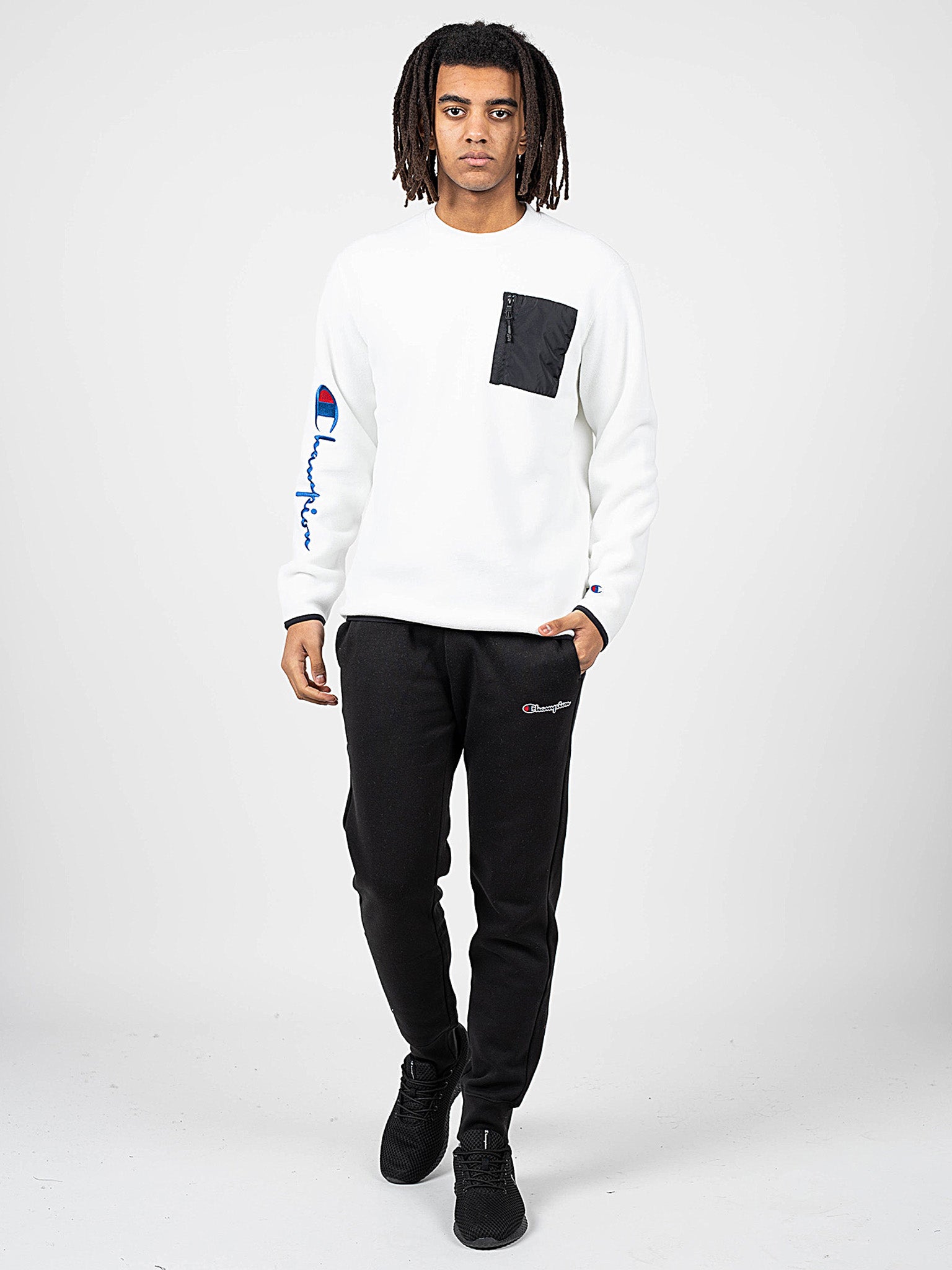 CHAMPION Sweatshirt Vit för män herr – bild 3