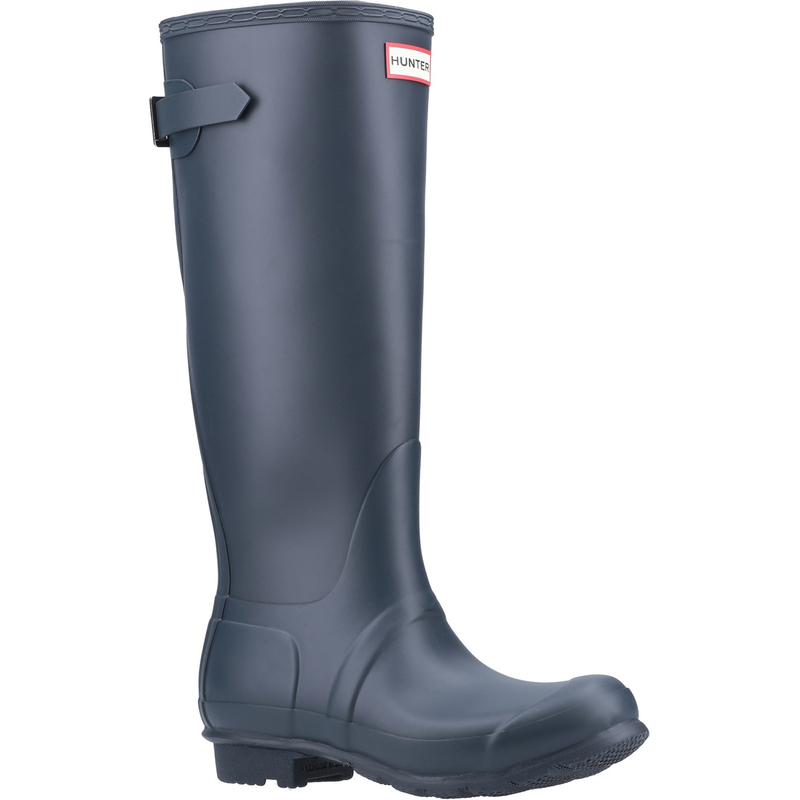 Hunter Womens Original Tall Back Adjustable Wellington Boots – Navy – Size UK 3