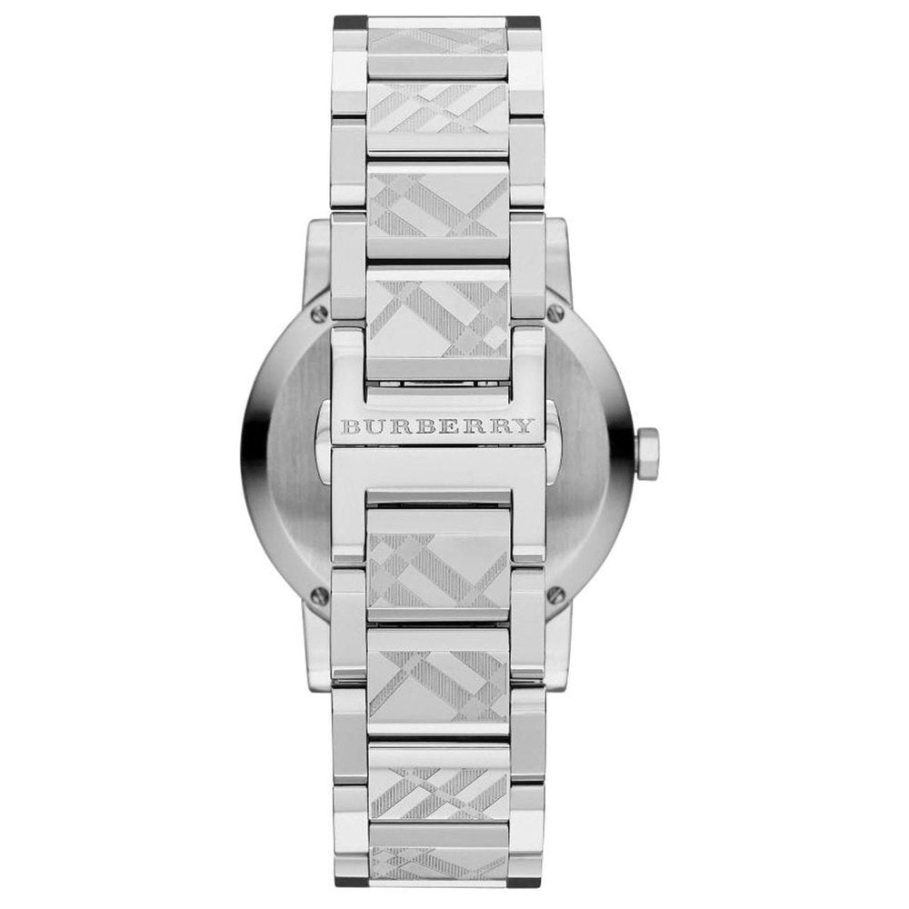 BU9037 The City Graved Checked Steel Unisex-klocka 2