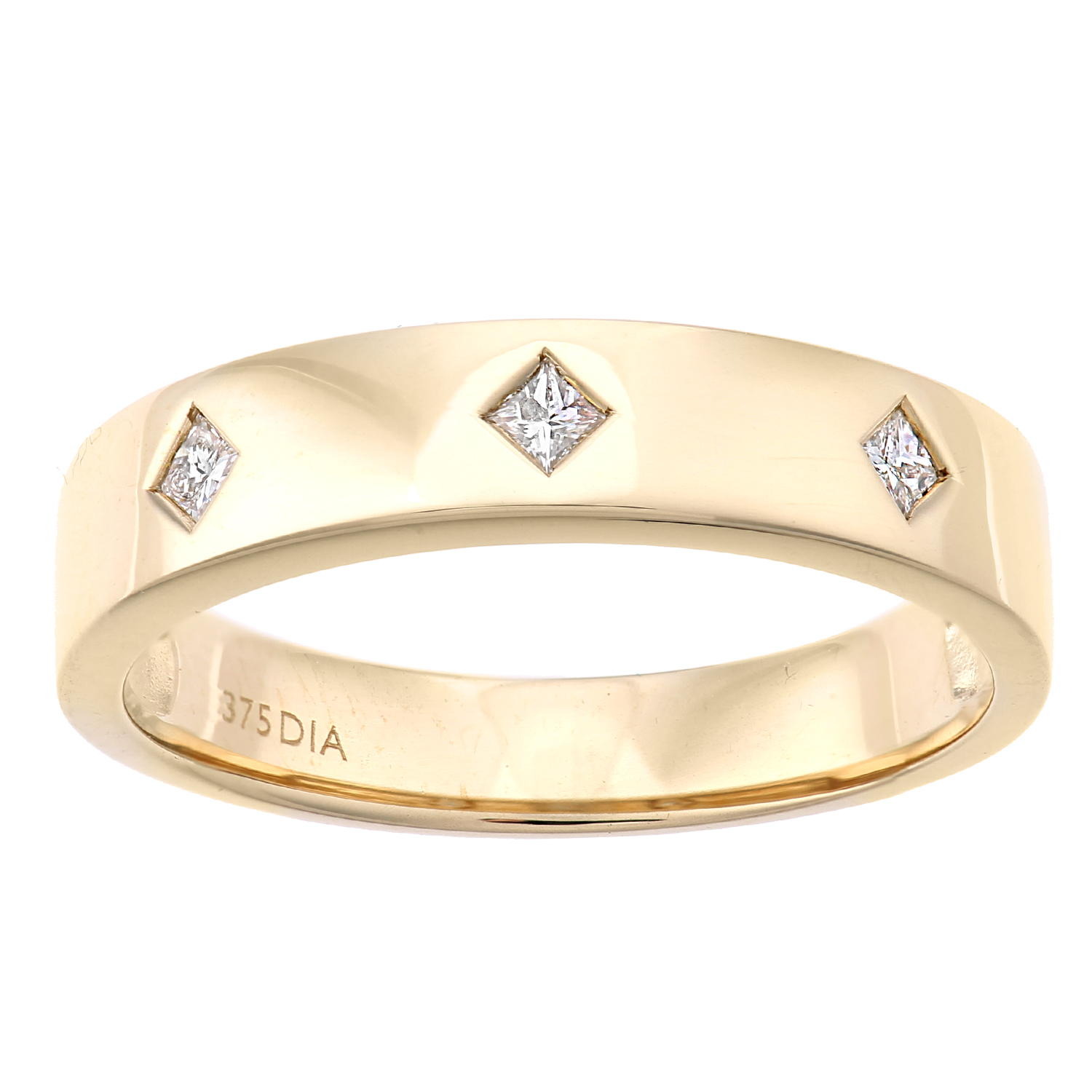 Diamant L’Eternel Womens 9ct Yellow Gold with 0.11ct Diamond Eternity Ring – Size K