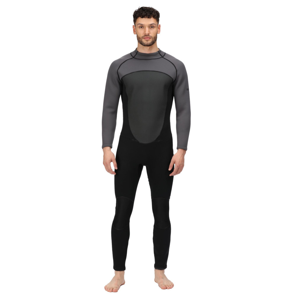 Regatta Mens Full Lightweight Comfortable Grippy Wetsuit - Black Neoprene - Size X-Large