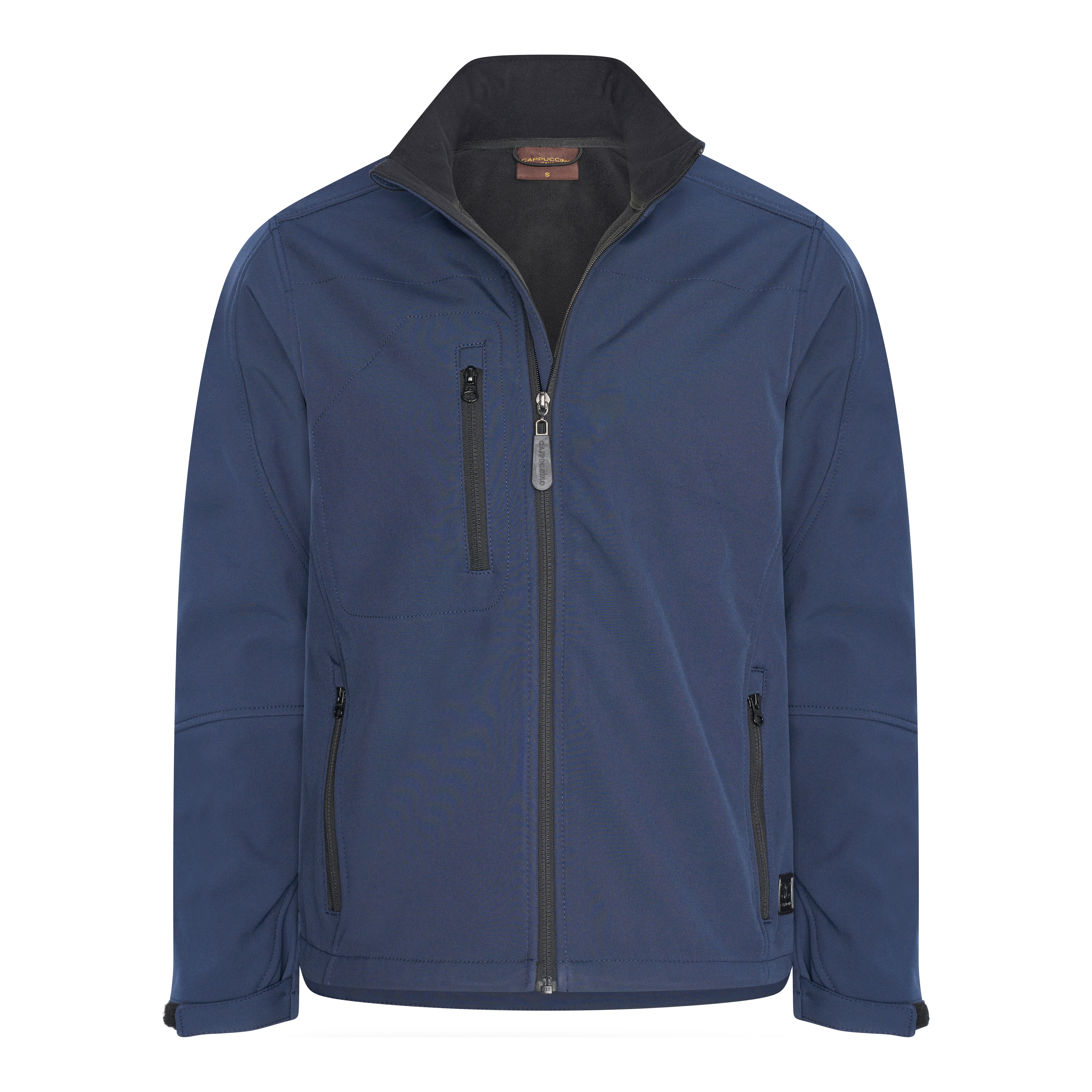 Thumbnail - Softshell Zip Jacket Navy von Cappuccino Italia in der farbe Blau und in größe XL.