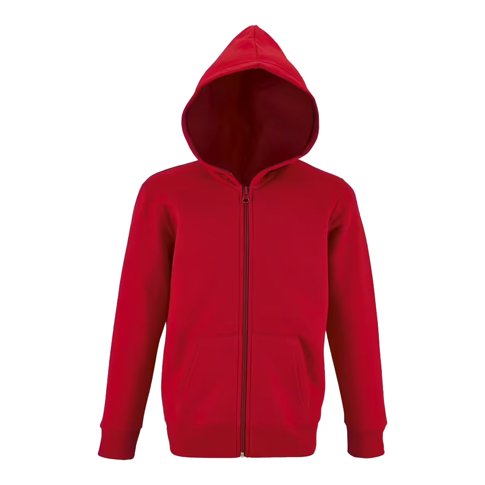 SOLS - "Stone" Hoodie mit durchgehendem Reißverschluss für Kinder (Rot)