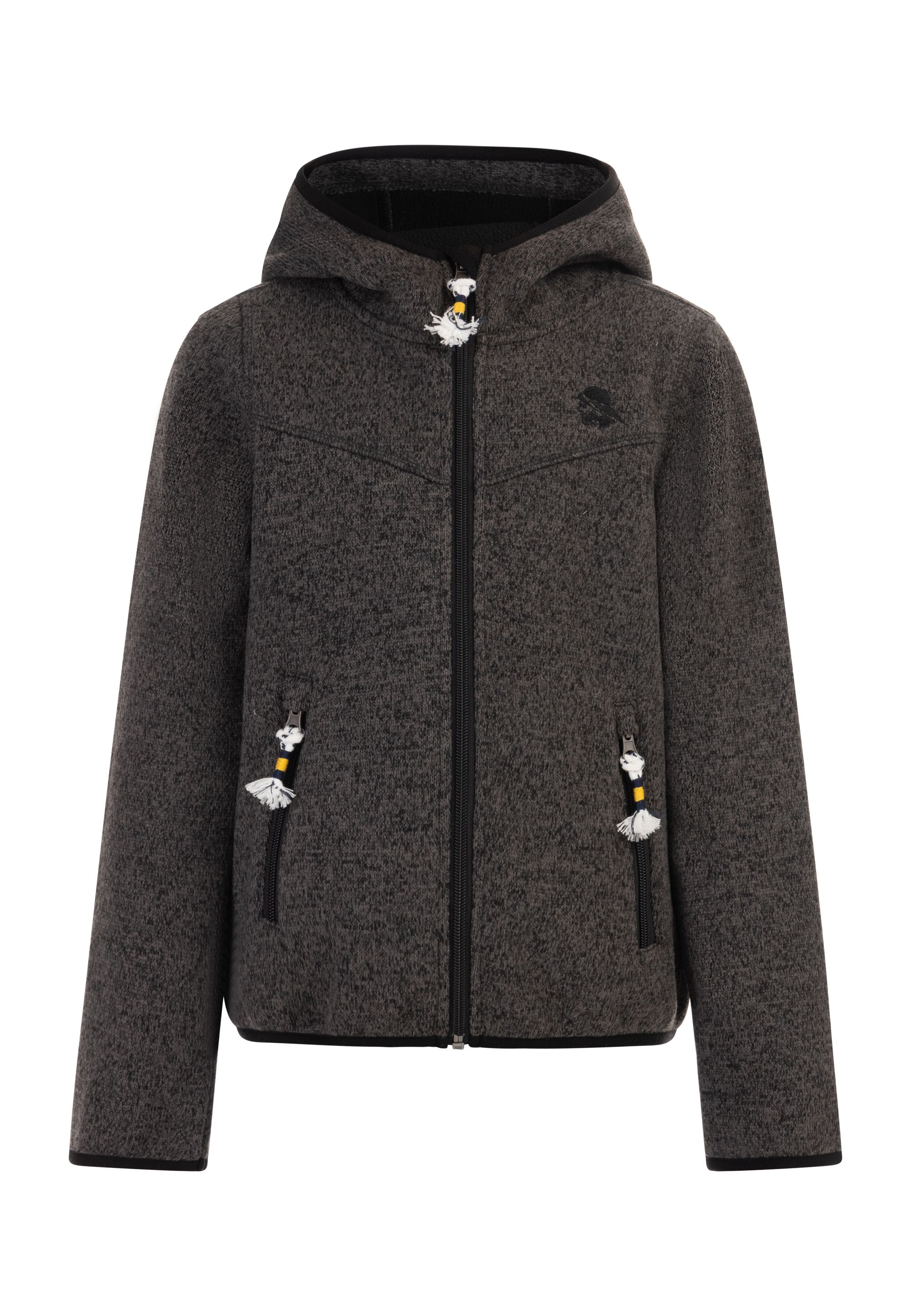 Schmuddelwedda Strickfleecejacke jung grau melange