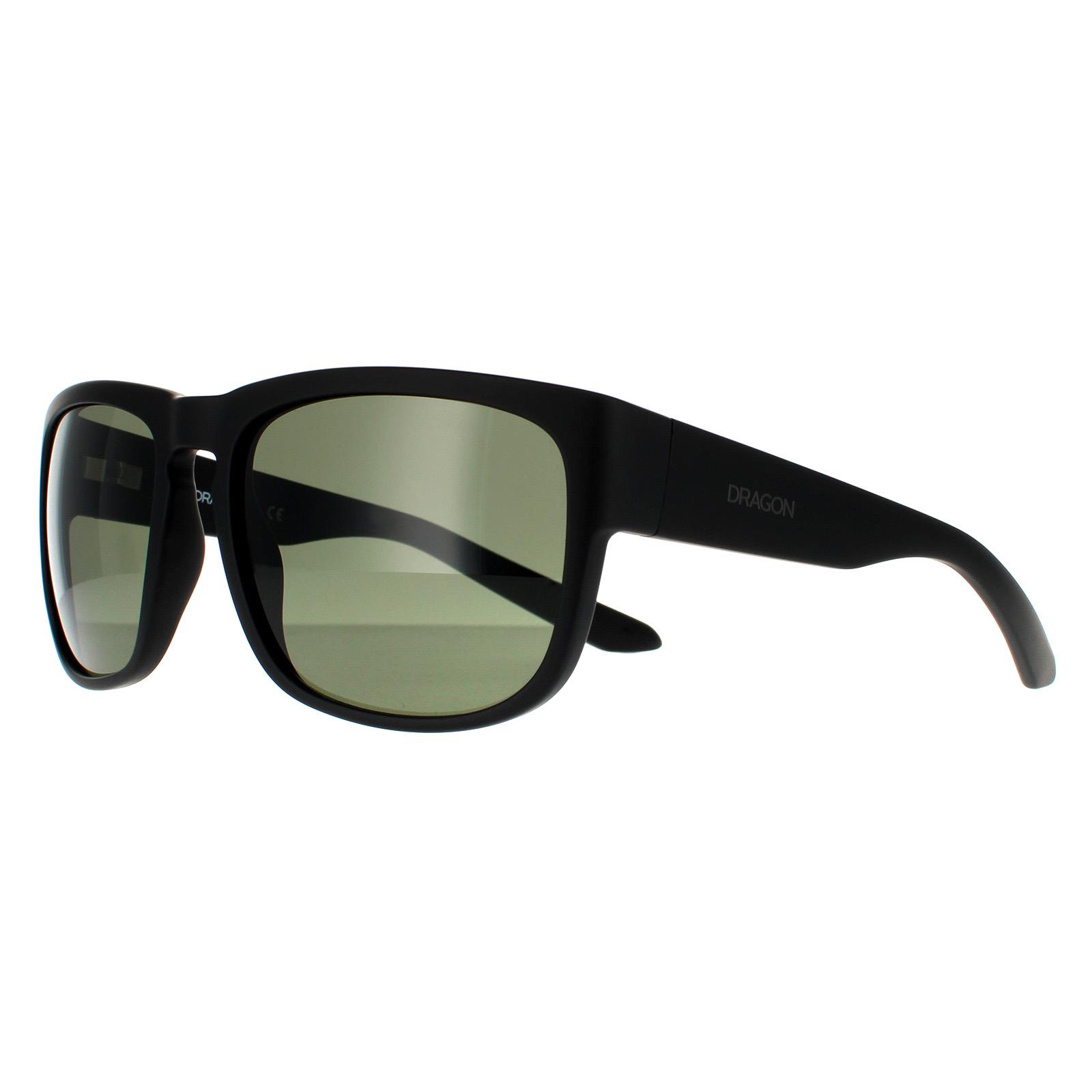 Dragon Square Mens Matte Black G15 Green Solglasögon herr – bild 2