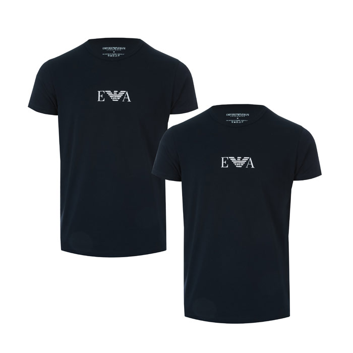 Armani 2er-Pack T-Shirts für Männer in marineblau