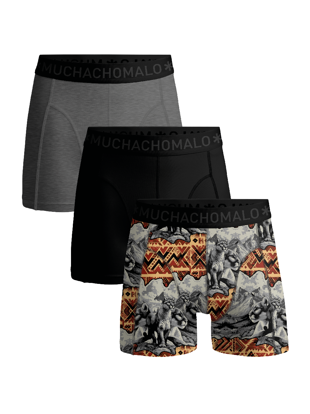 Thumbnail - Muchachomalo Herren Boxershorts – 3 Stück – Herren Unterhosen