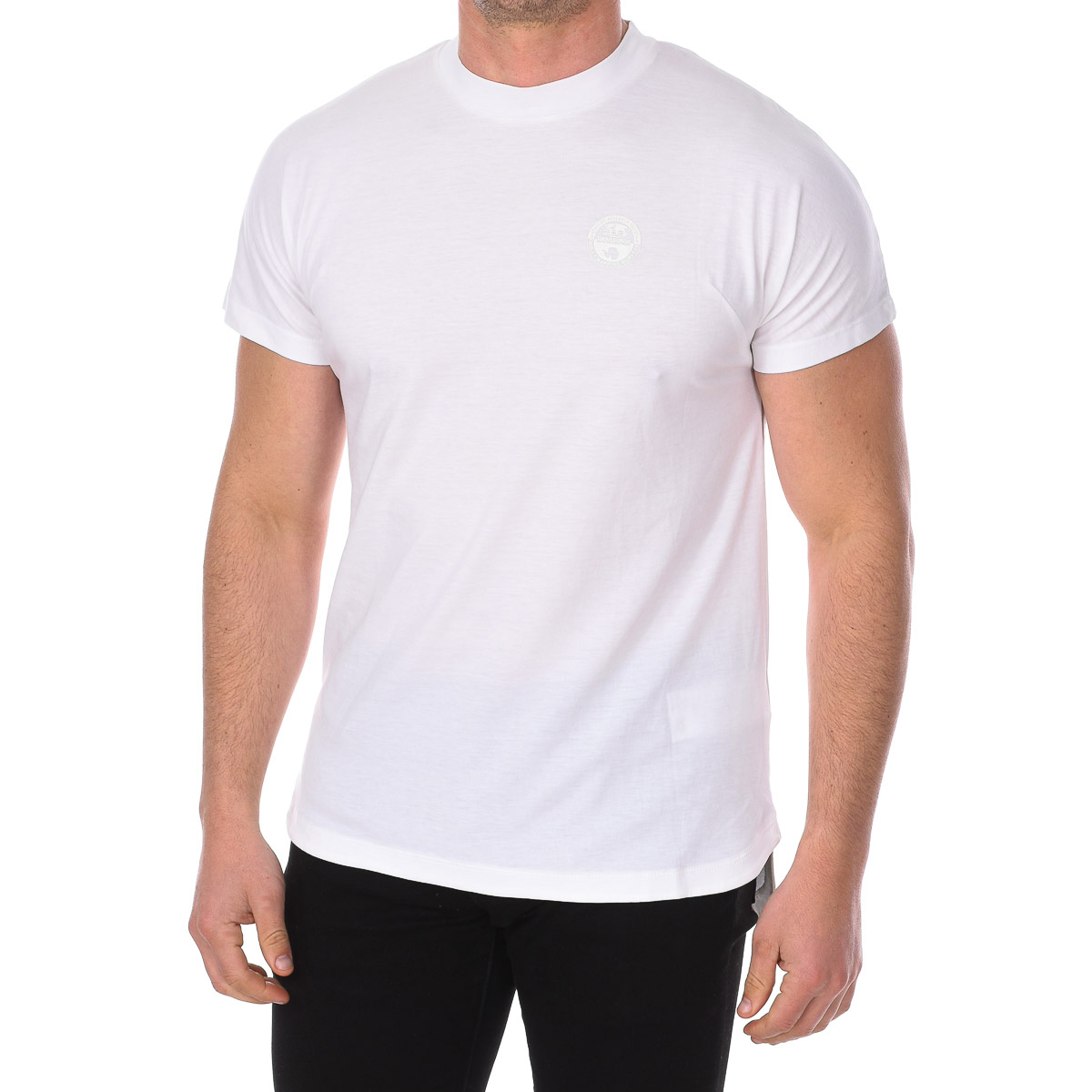 Napapijri Mens Short Sleeve Round Neck T-shirt N0YJAE - White Cotton - Size X-Small