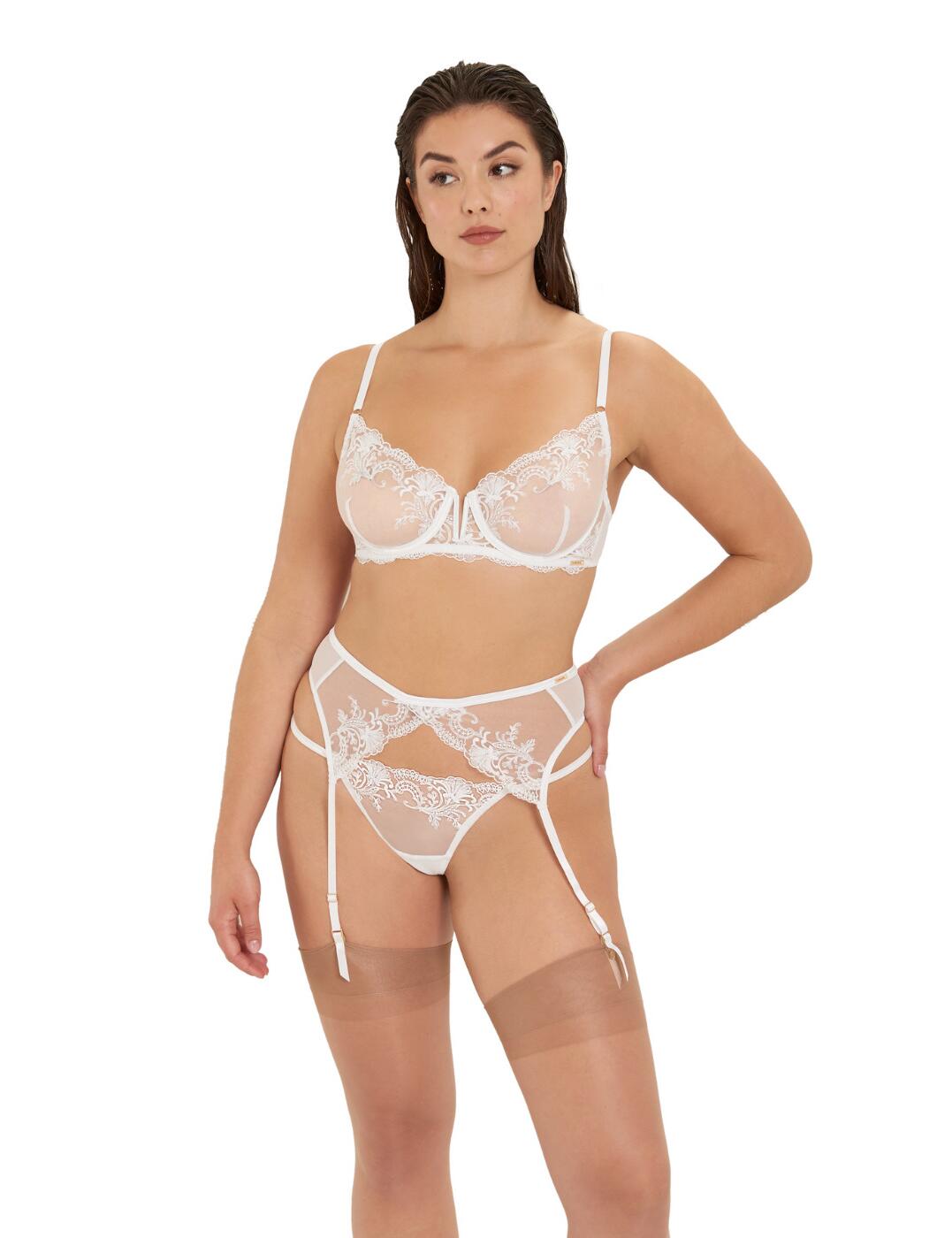Bluebella Womens 40994 Marseille Suspender Belt – White – Size 14 UK