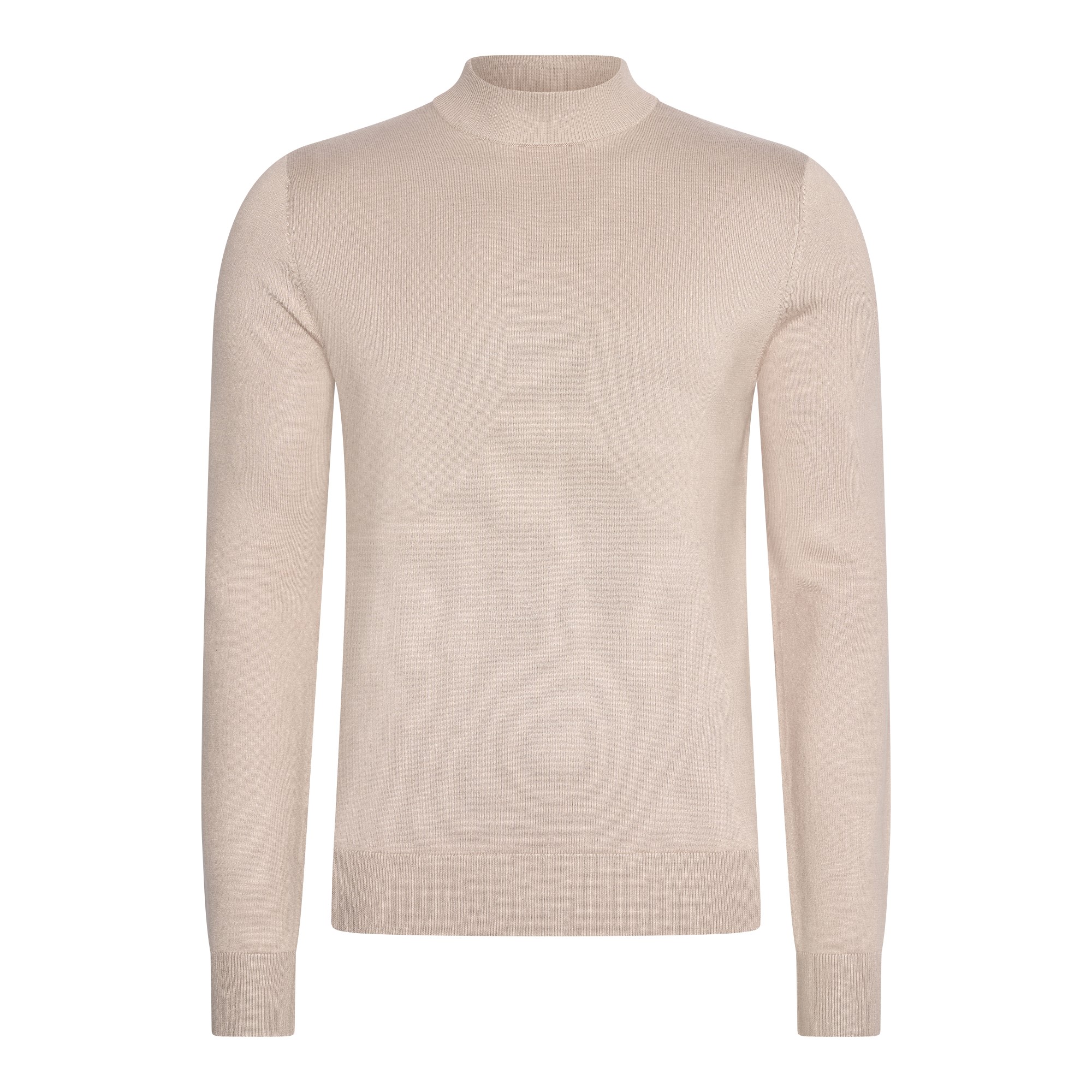 Thumbnail - Turtle Neck Trui Plaza Taupe von Mario Russo in der farbe Beige und in größe XXL.
