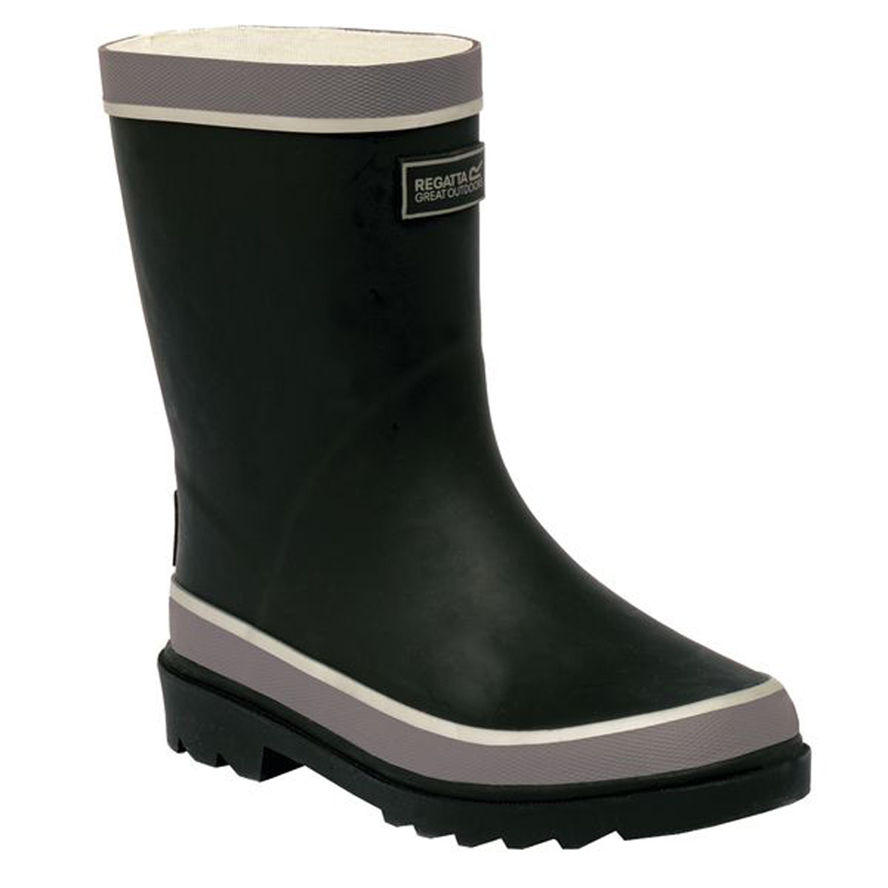Regatta Kids’ Foxfire Reflective Wellies - Black UK Infant Size 13 - Image 3