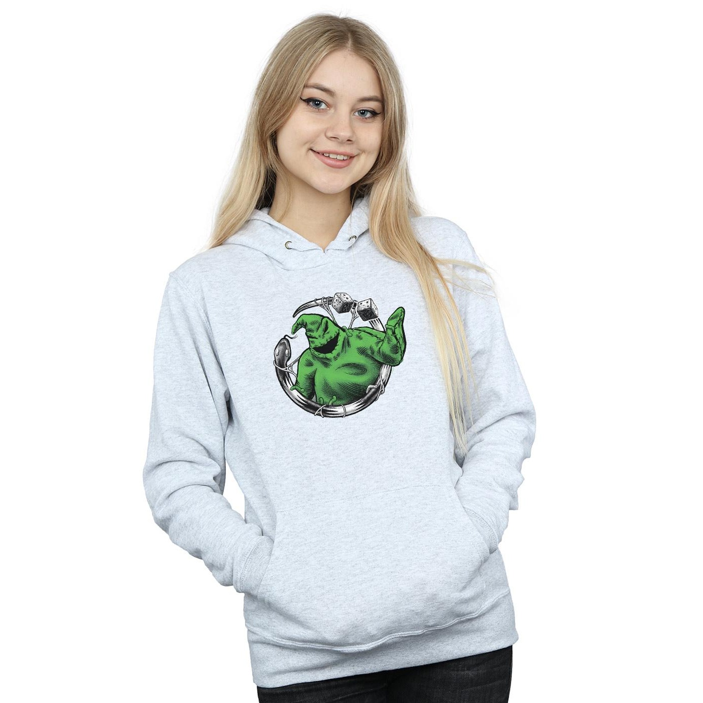 Disney Womens/Ladies Nightmare Before Christmas Roll The Dice Hoodie (Sports Grey) dam – bild 2