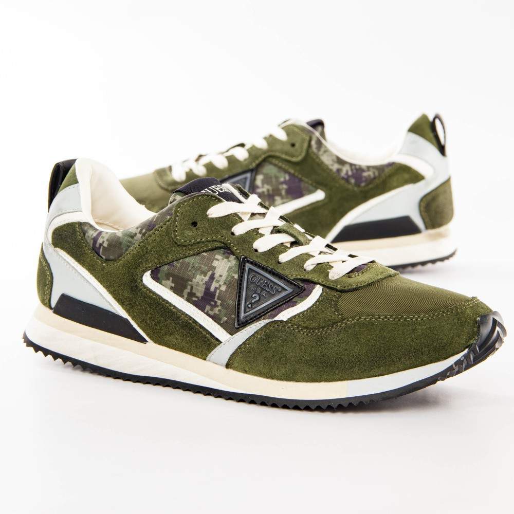 Guess Mens Schwarz Logo Dreieck Sneaker låga sneakers herr – bild 2