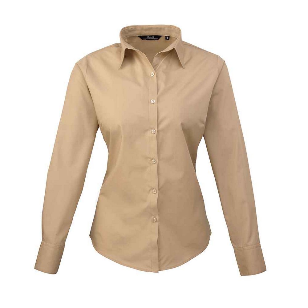 Premier - Bluse für Damen Langärmlig (Khaki)
