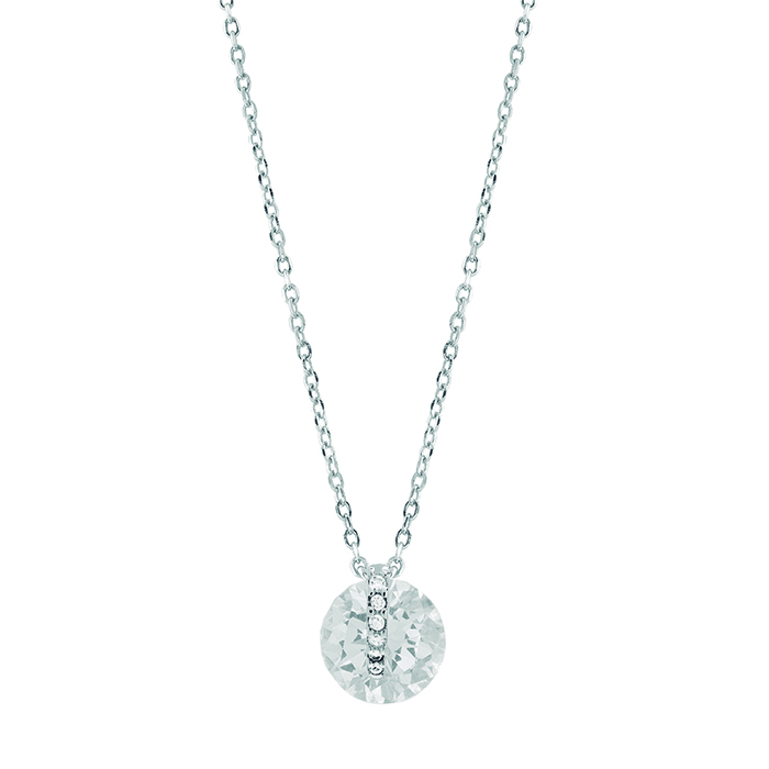 laiah-halsband i 925 sterlingsilver och blank rodiumpläterad zirkoniafinish