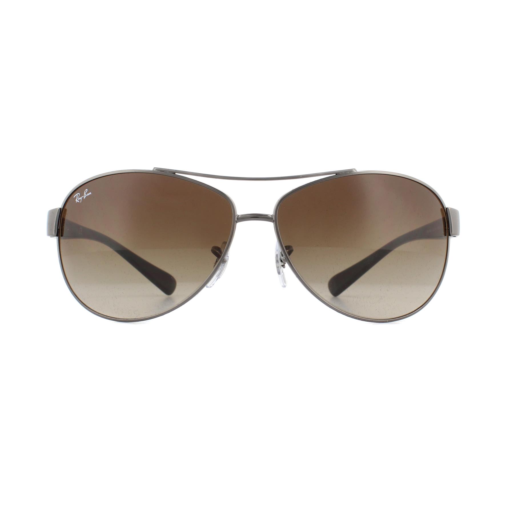 Thumbnail - Lunettes De Soleil Ray-Ban 3386 004/13 Gunmetal Brun Dégradé 63mm