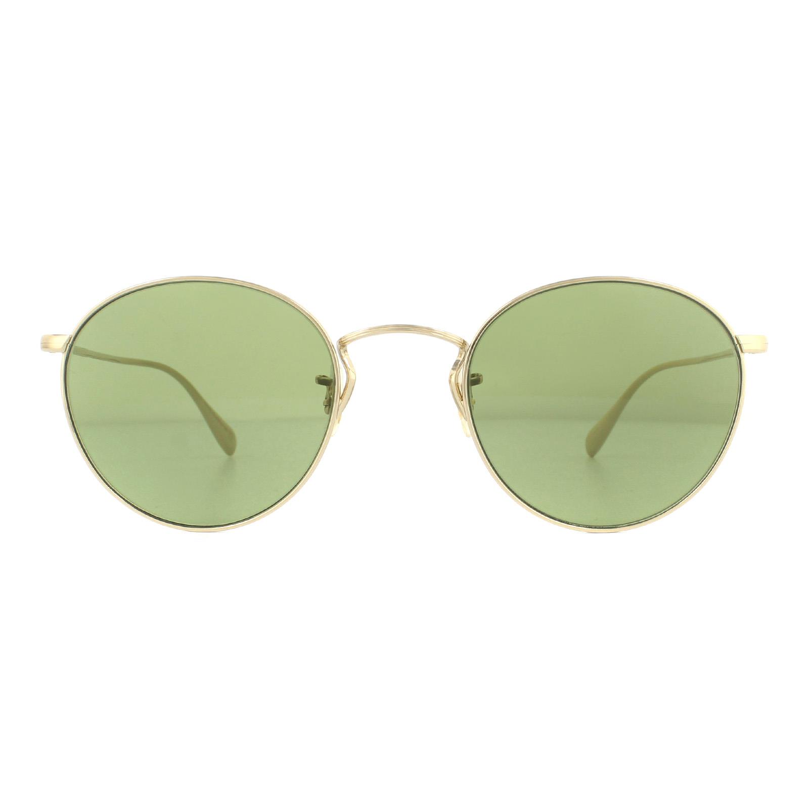 Les peuples oliver ronds unisexes or vertes c en lunettes de soleil