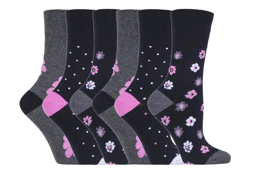 Thumbnail - Gentle Grip - 6 Paar Damen Gentle Grip nicht elastische Socken - SOLRH195