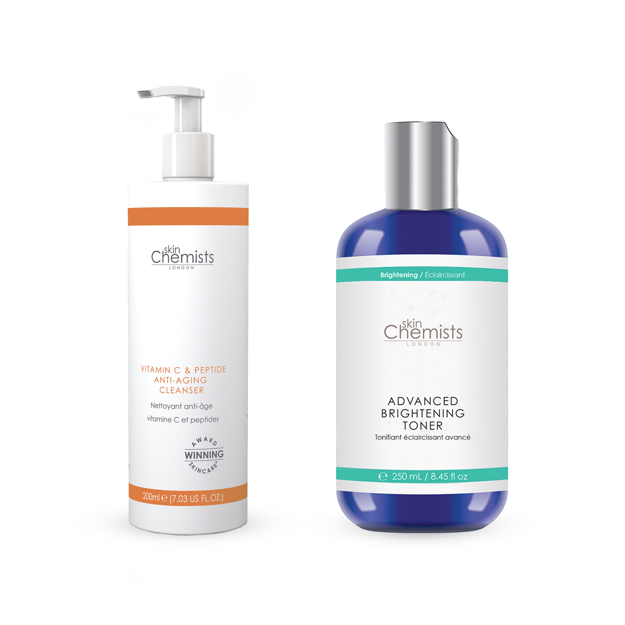 Thumbnail - Skin Chemists Brightening Cleanse & Tone Bundle (200ml & 250ml)