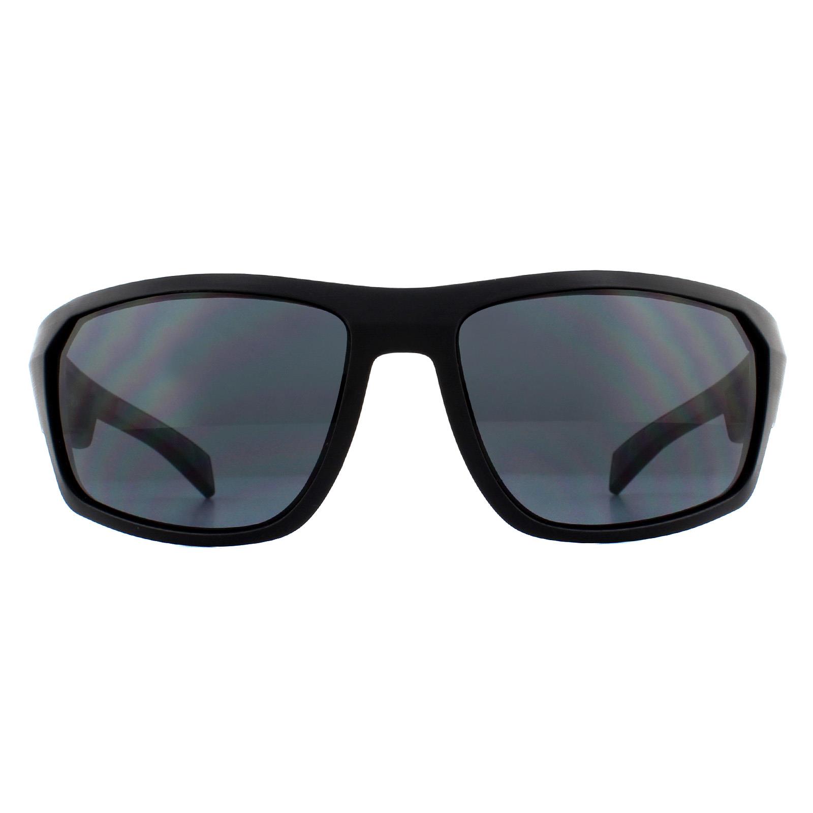 Thumbnail - Tommy Hilfiger Wrap Mens Matte Black Grey Lunettes de soleil