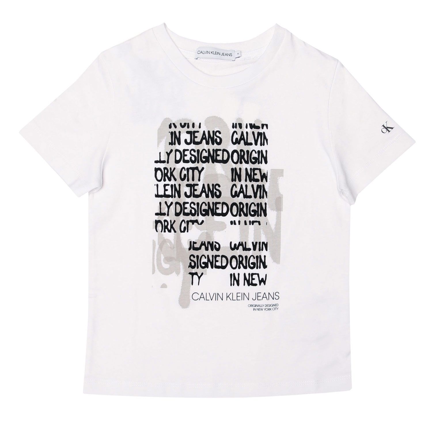 Boy's Calvin Klein Infant Organic Cotton Graphic T-Shirt in White