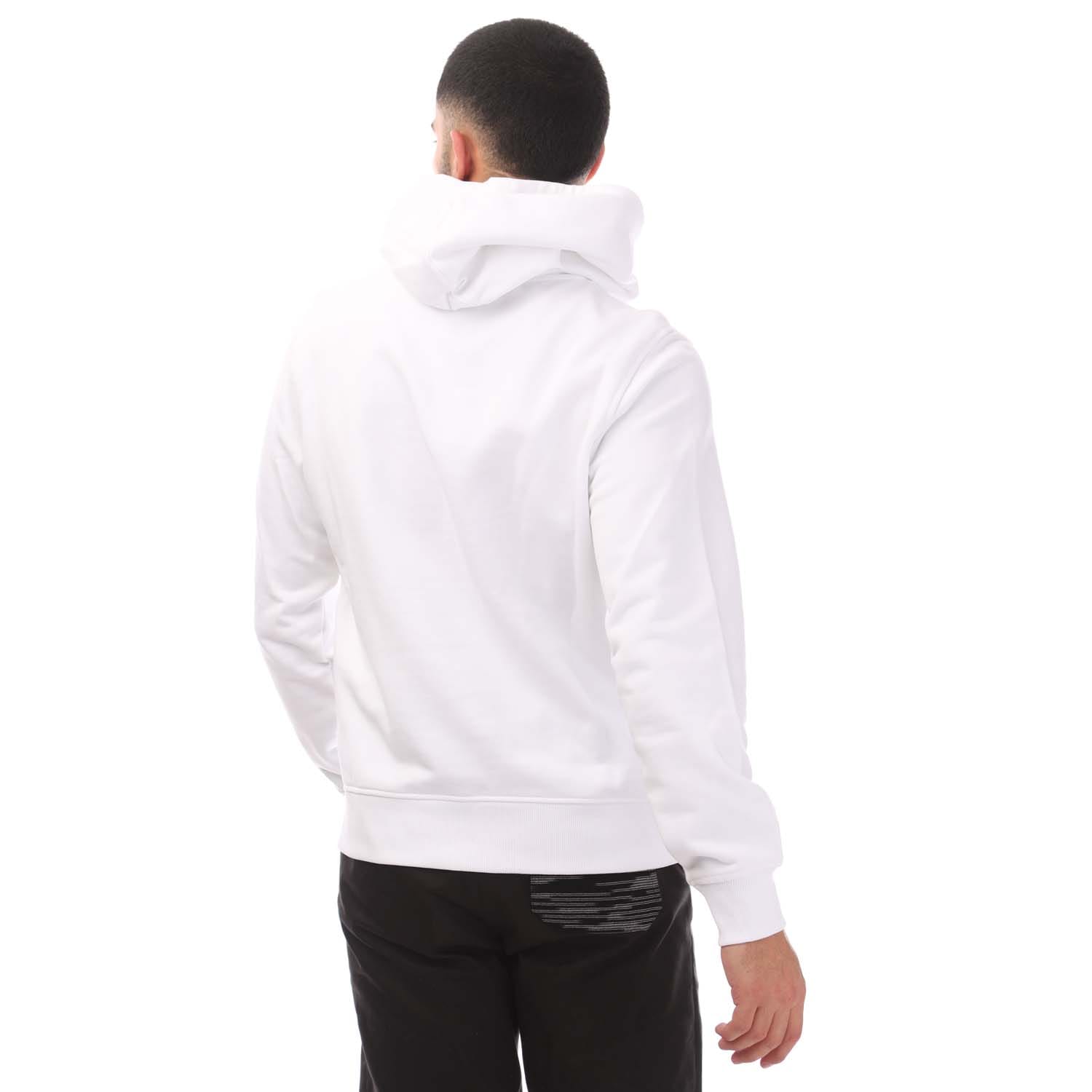 Liten Bleknad Lila Logo Vit Hoodie 2