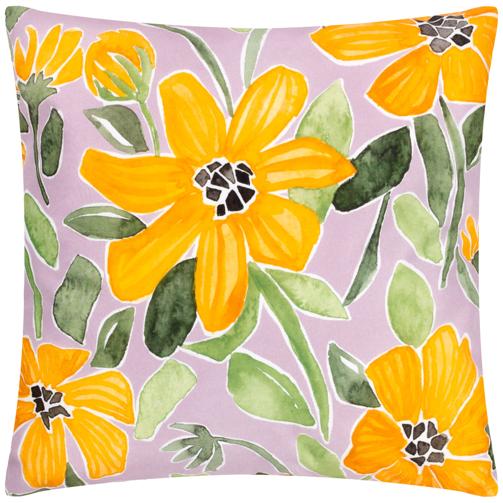Wylder Flowers Trending Outdoor Filled Cushion - Lilac - Size 43 Cm X 43 Cm