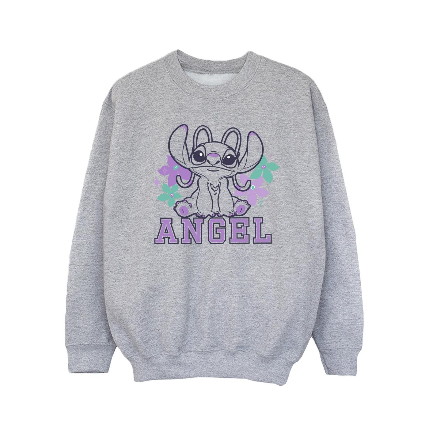 Thumbnail - Disney - "Lilo & Stitch Angel" Sweatshirt für Mädchen (Grau)
