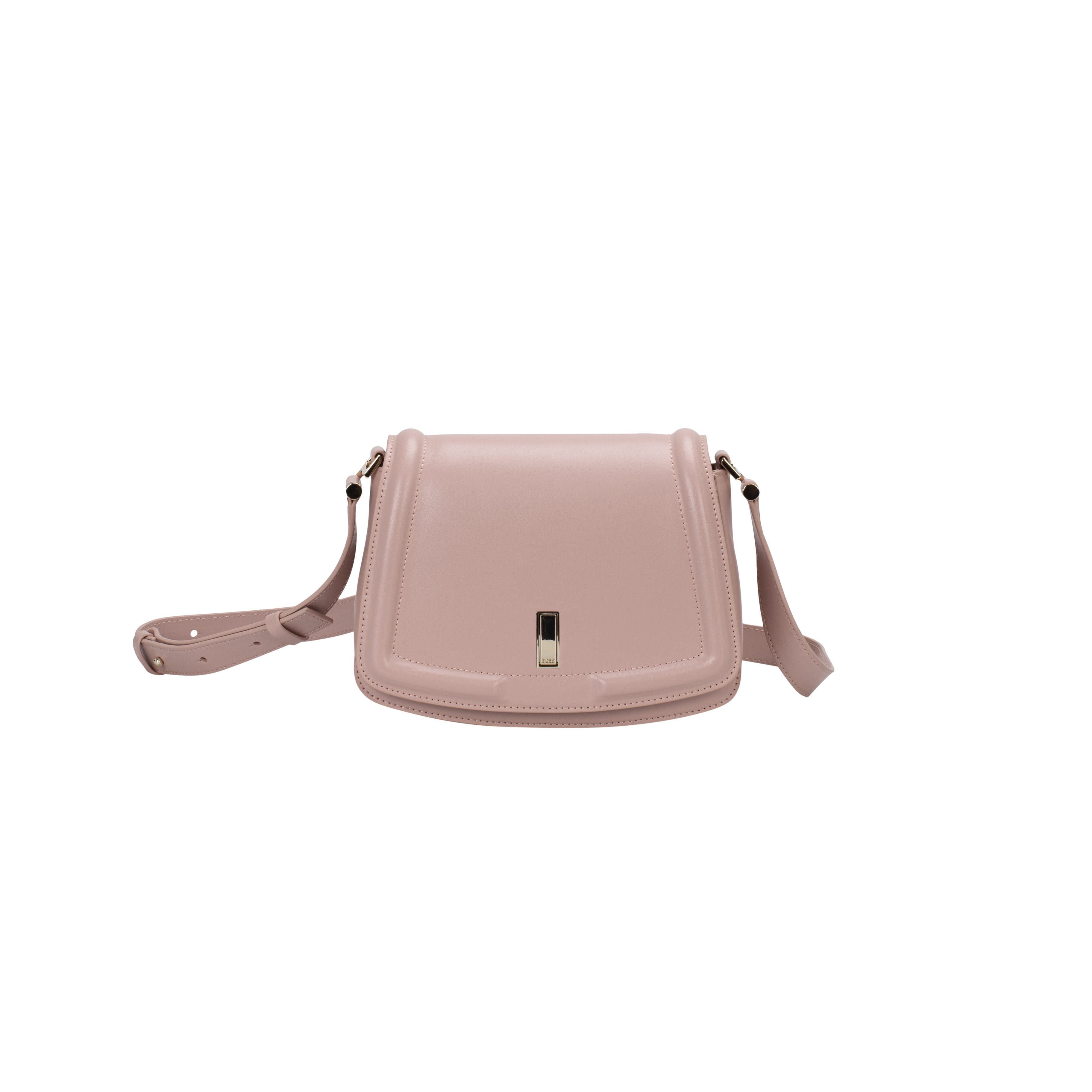 Boss Womens Accessories Ariell Leather Saddle Bag in Pink – One Size