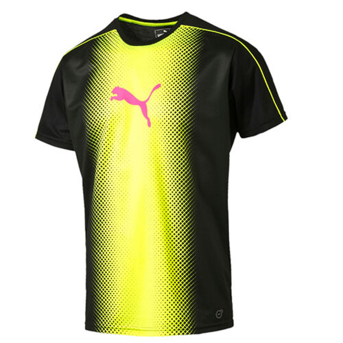Thumbnail - Puma it Evo TRG Touch Cat Graphic Black Yellow Herren T-Shirt 654843 57