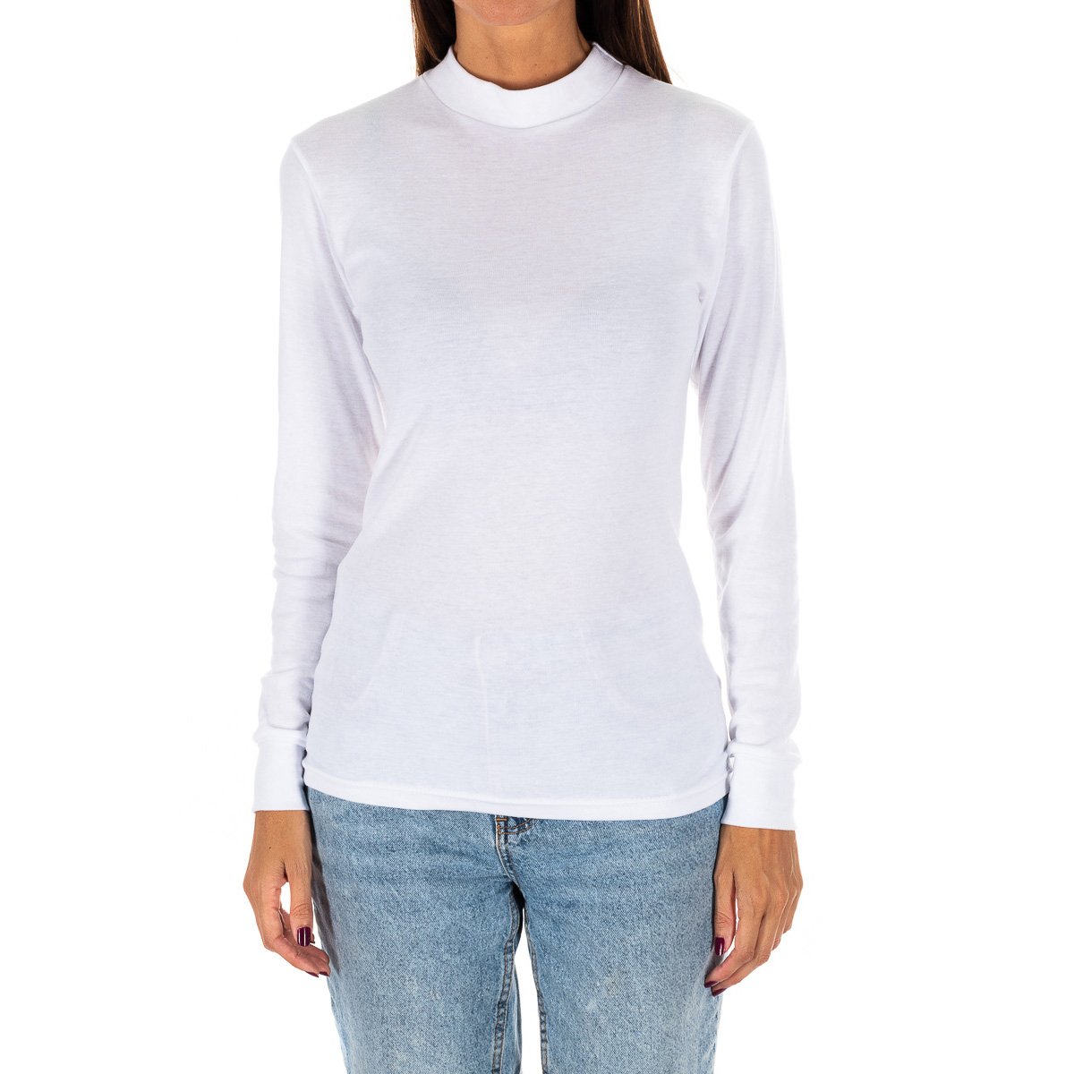 Thumbnail - Langärmeliges T-Shirt mit halbhohem Kragen 1625-M Damen