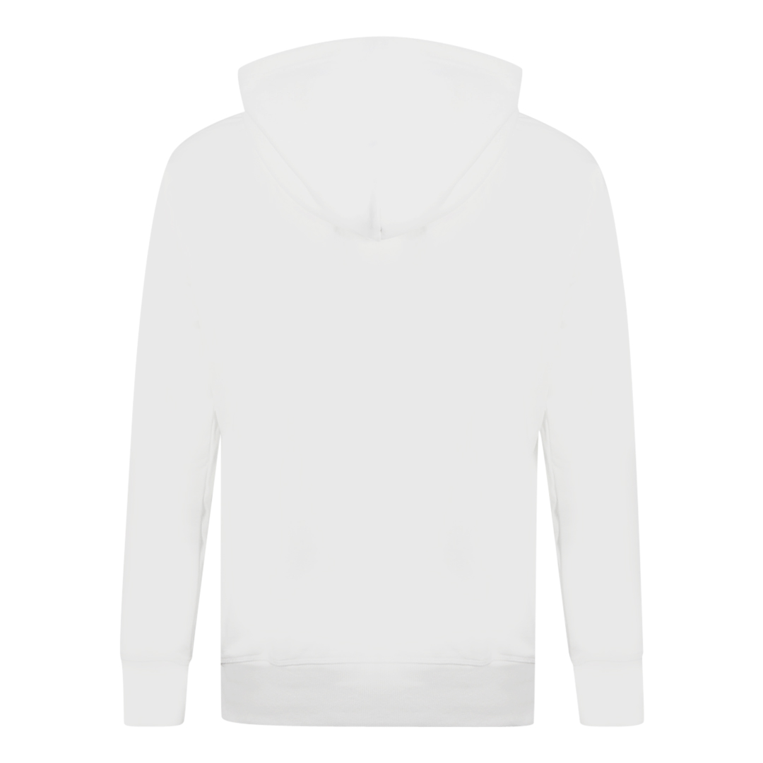 Märkeslogotyp Vit Hooded Tröja 2