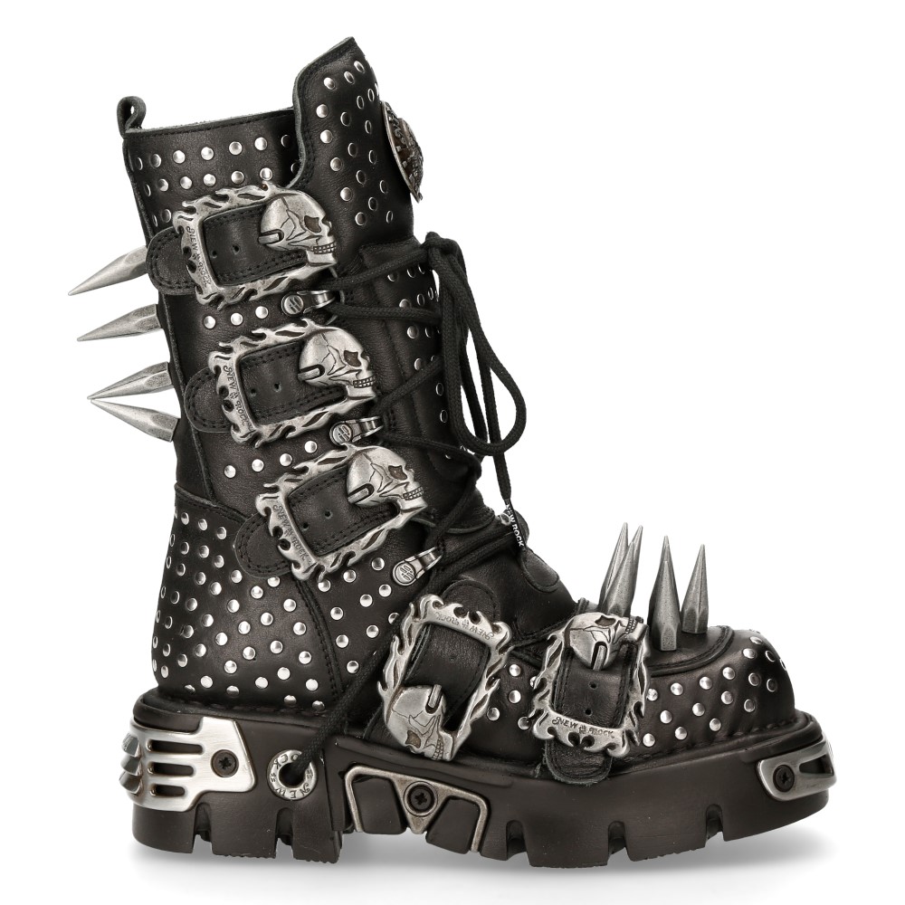 läderstövlar med nitar Gothic Boots-1535-S1 2