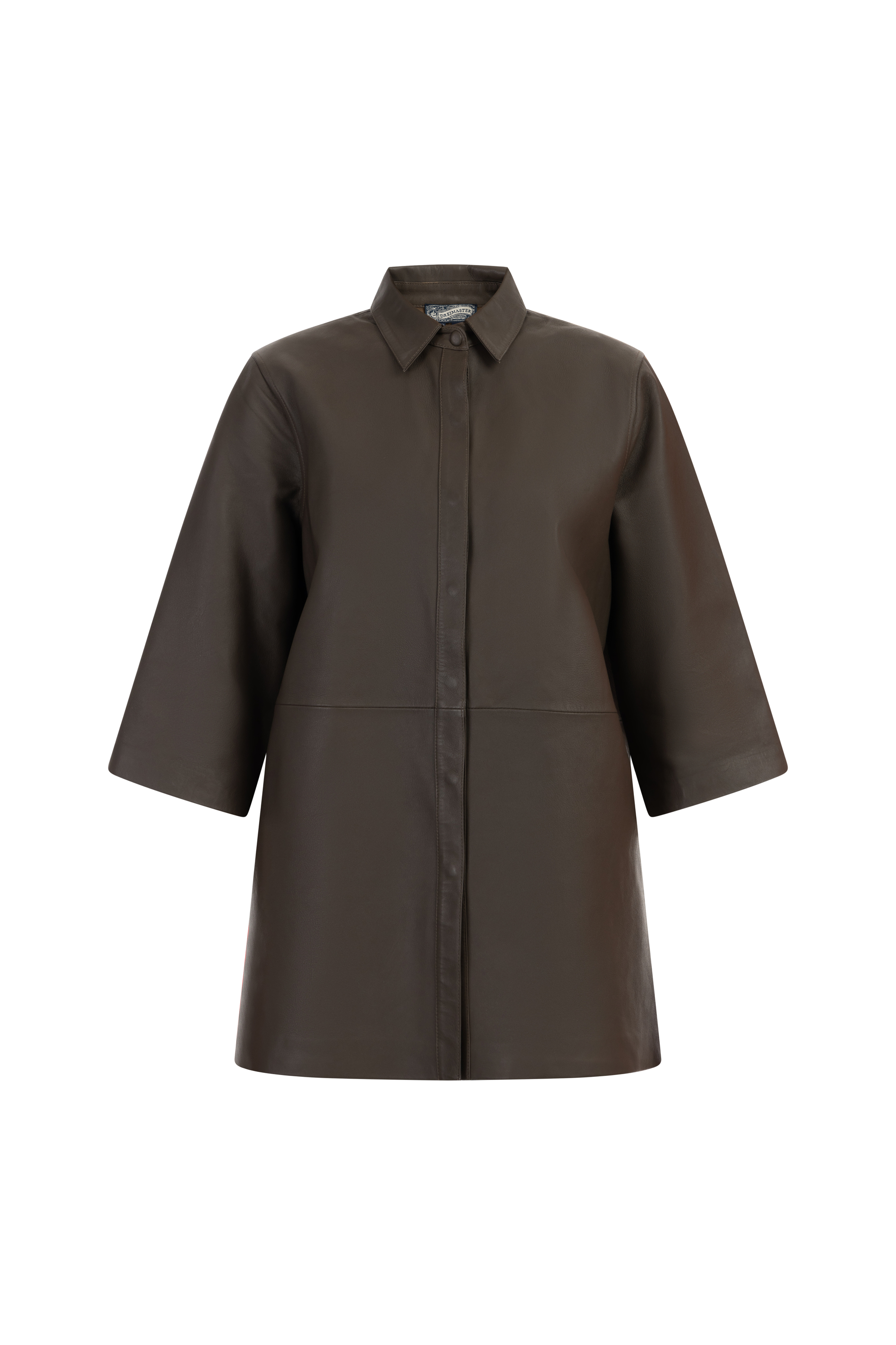 Dreimaster Lederhemd Damen Taupe XS