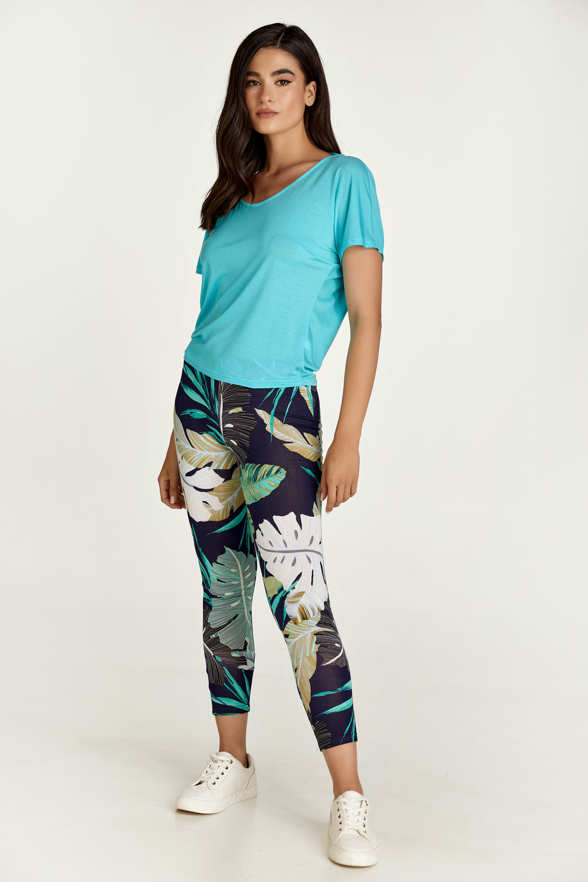 Thumbnail - Leggings mit Blattdruck
