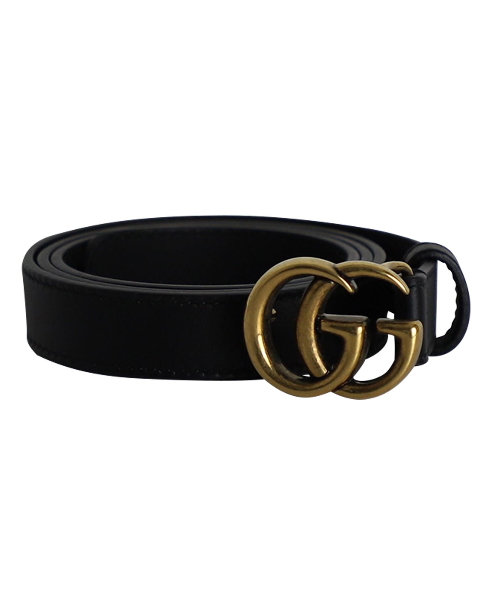 Gucci GG Marmont Gespband 75 in Zwart Leer
