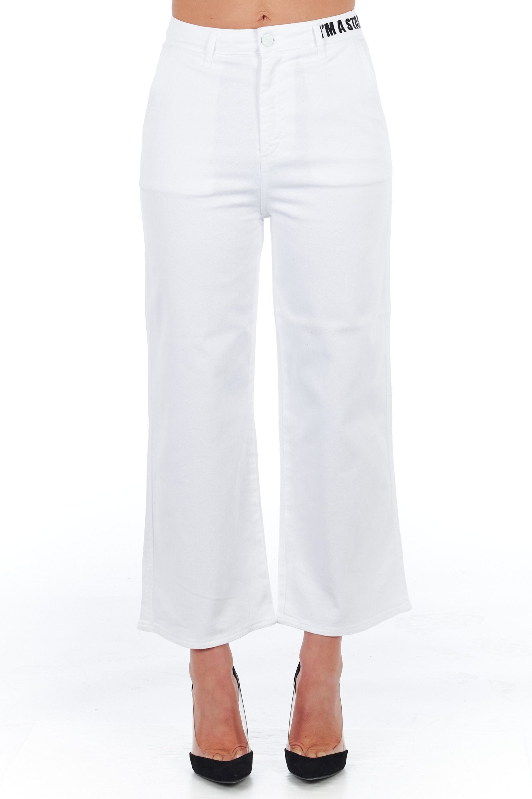 Frankie Morello Women's Wbrilliantwhite Jeans & Pantalon