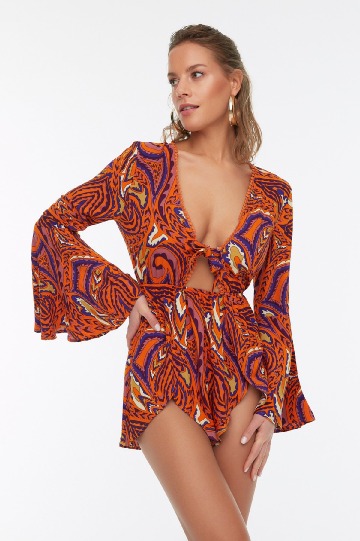 Trendyol Dames Mouwloze V-hals Jumpsuit