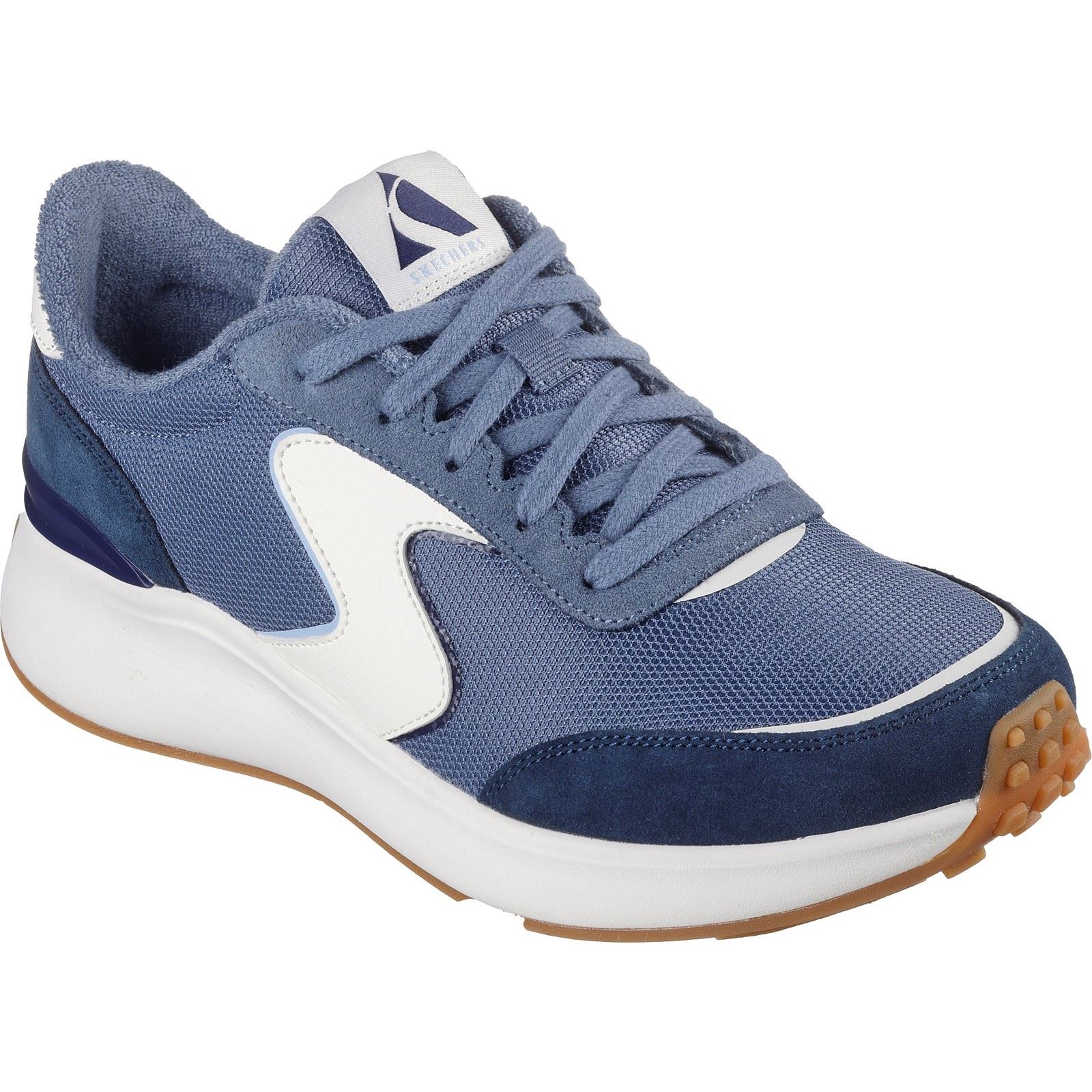 Thumbnail - Skechers BLVD Retro Runner Leder Damen Sneaker in Marineblau