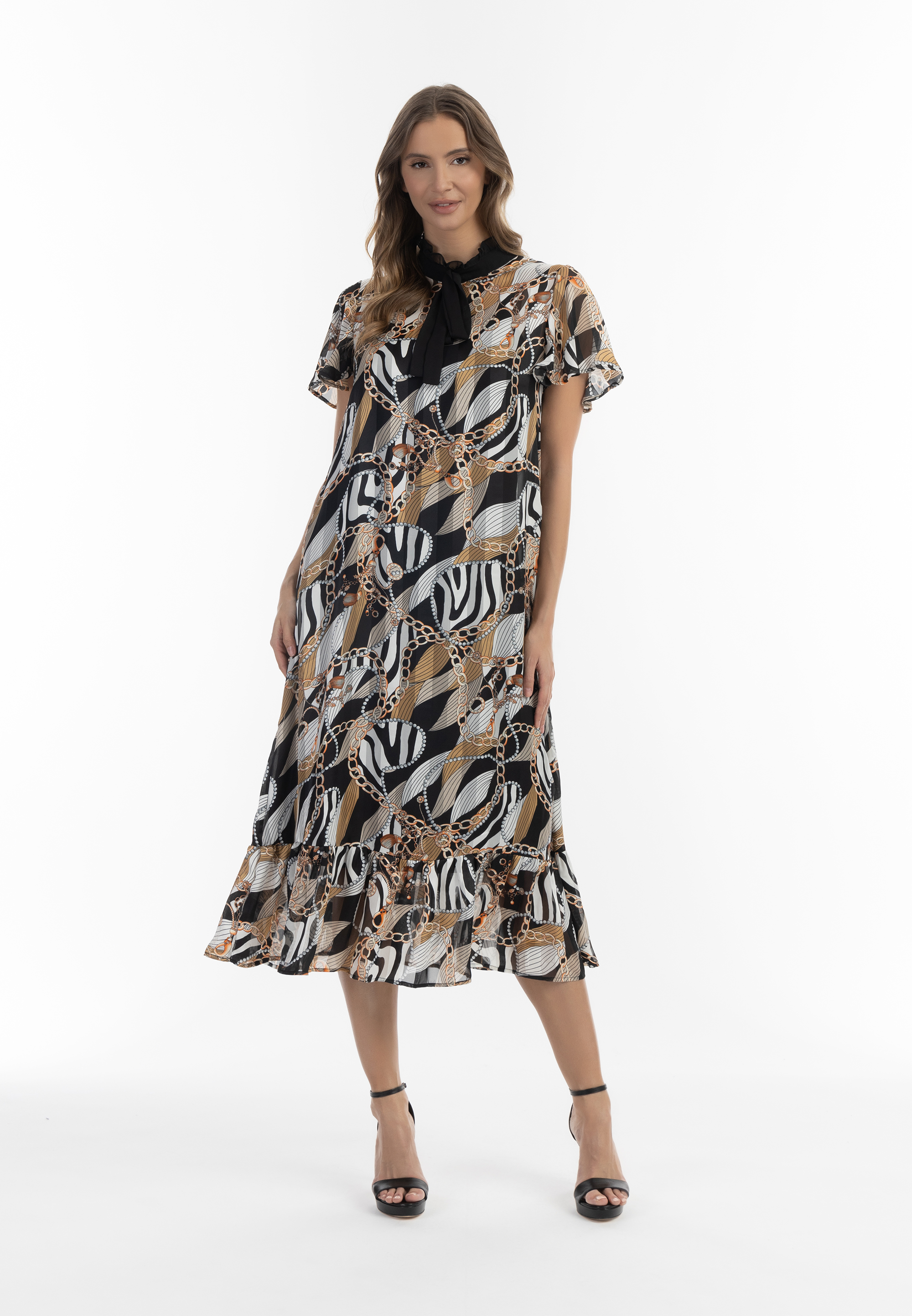 faina Robe midi avec imprimé allover sookie