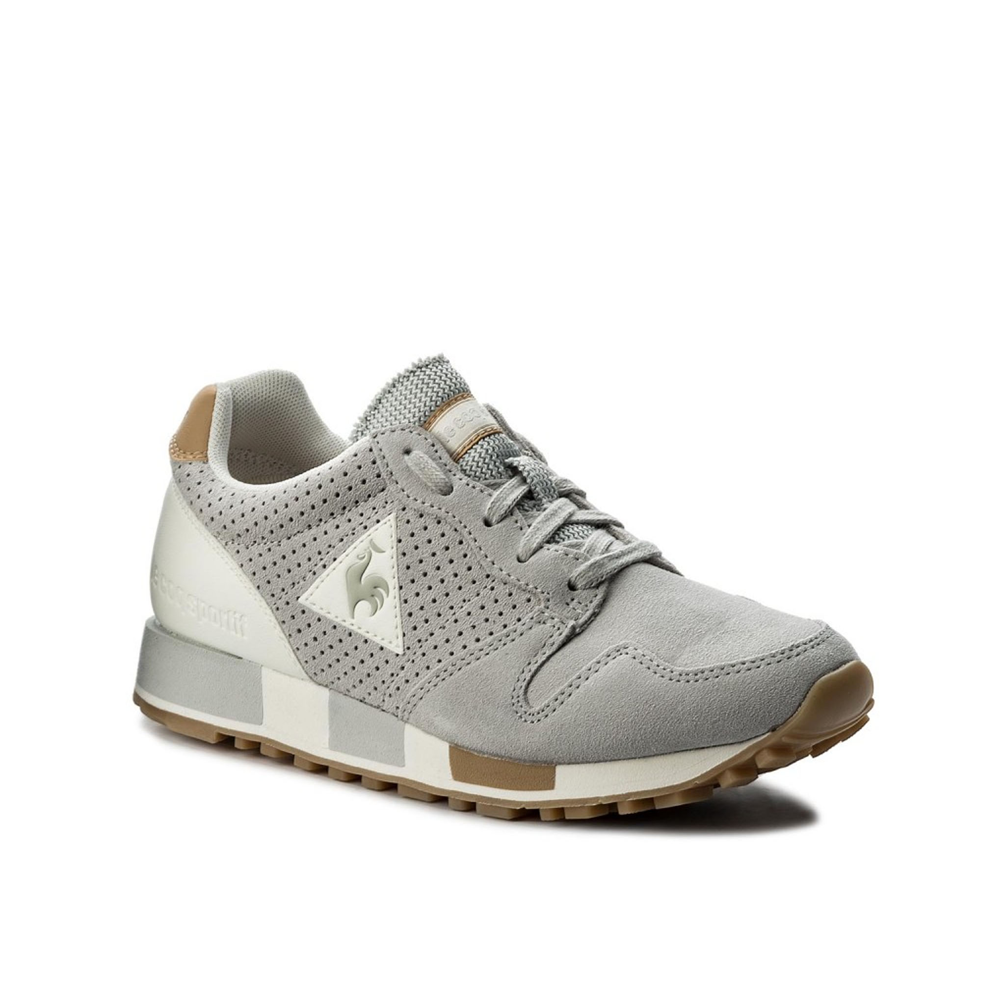 Le Coq Sportif Omega Premium Mens Grey Trainers låga sneakers herr – bild 2