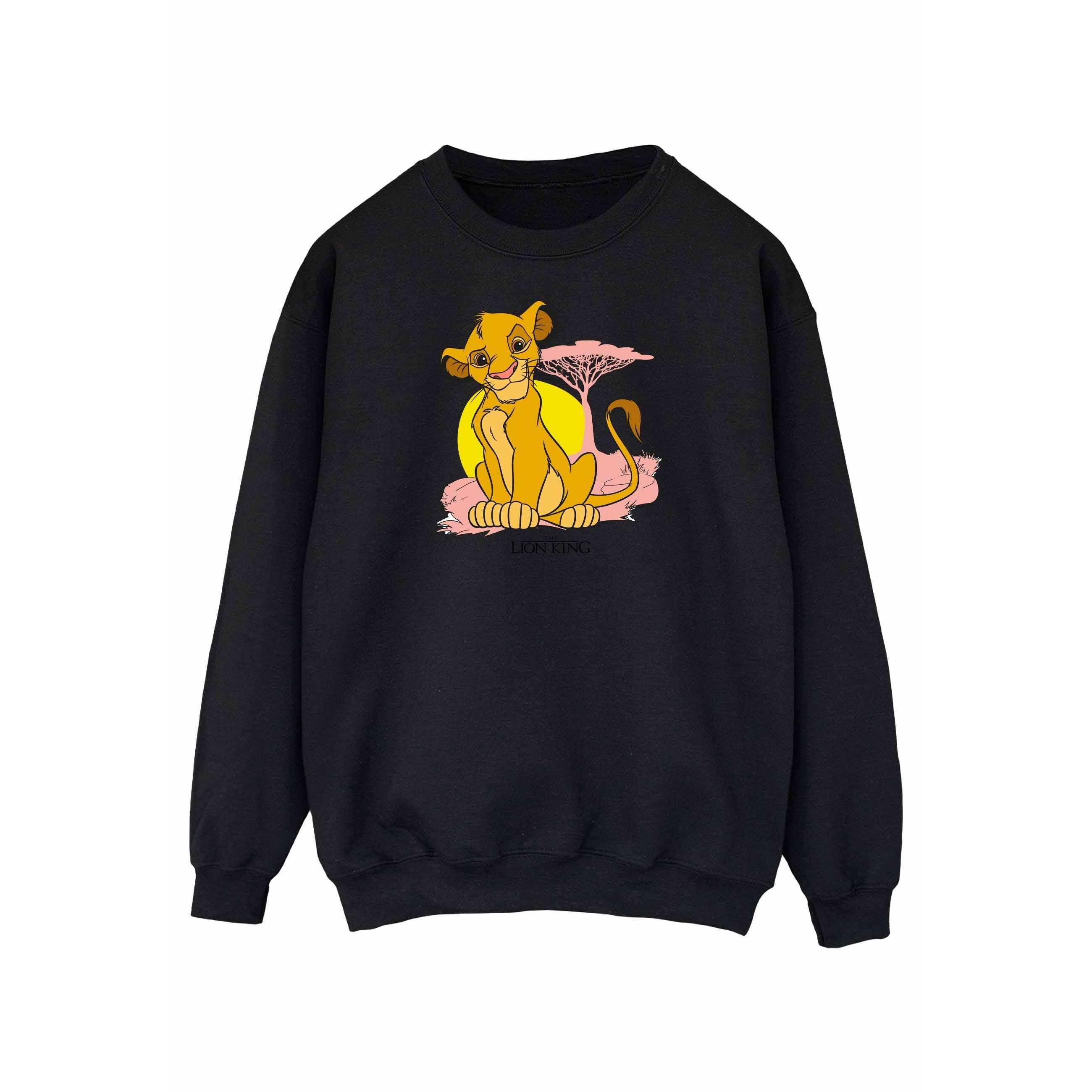 Thumbnail - Disney Damen/Damen König der Löwen Simba Pastell Sweatshirt (Schwarz)