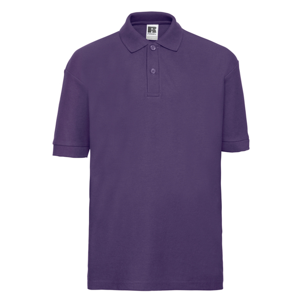 Russell Poloshirt van katoen voor kinderen (Paars)