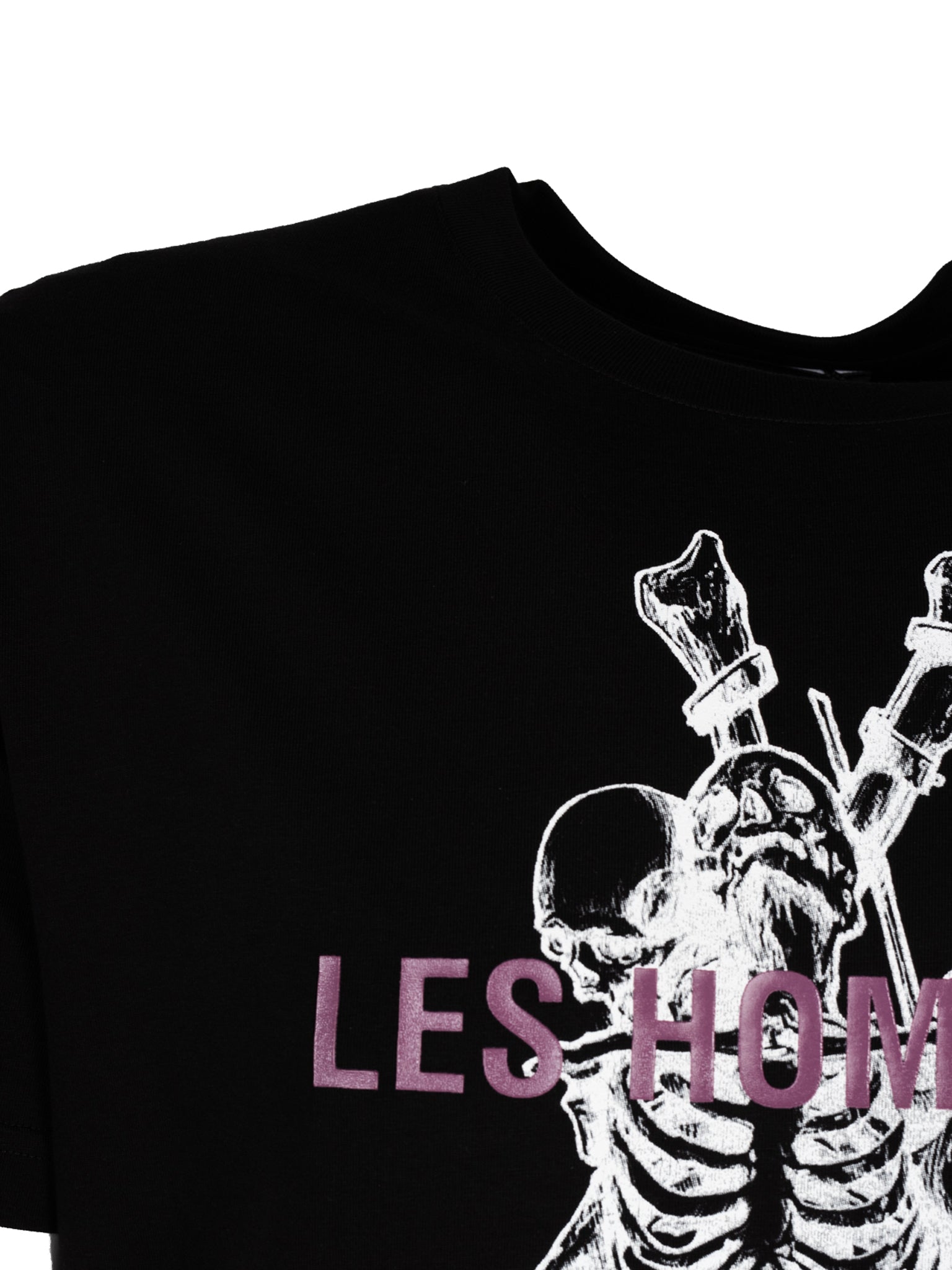 Les hommes T-shirt Skelett Svart Herr – bild 2