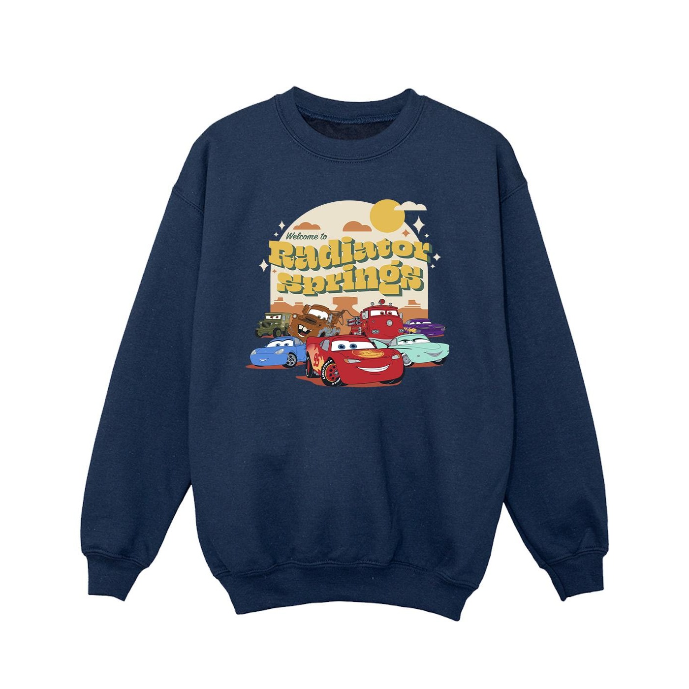 Disney - "Cars Radiator Springs Group" Sweatshirt für Mädchen (Marineblau)