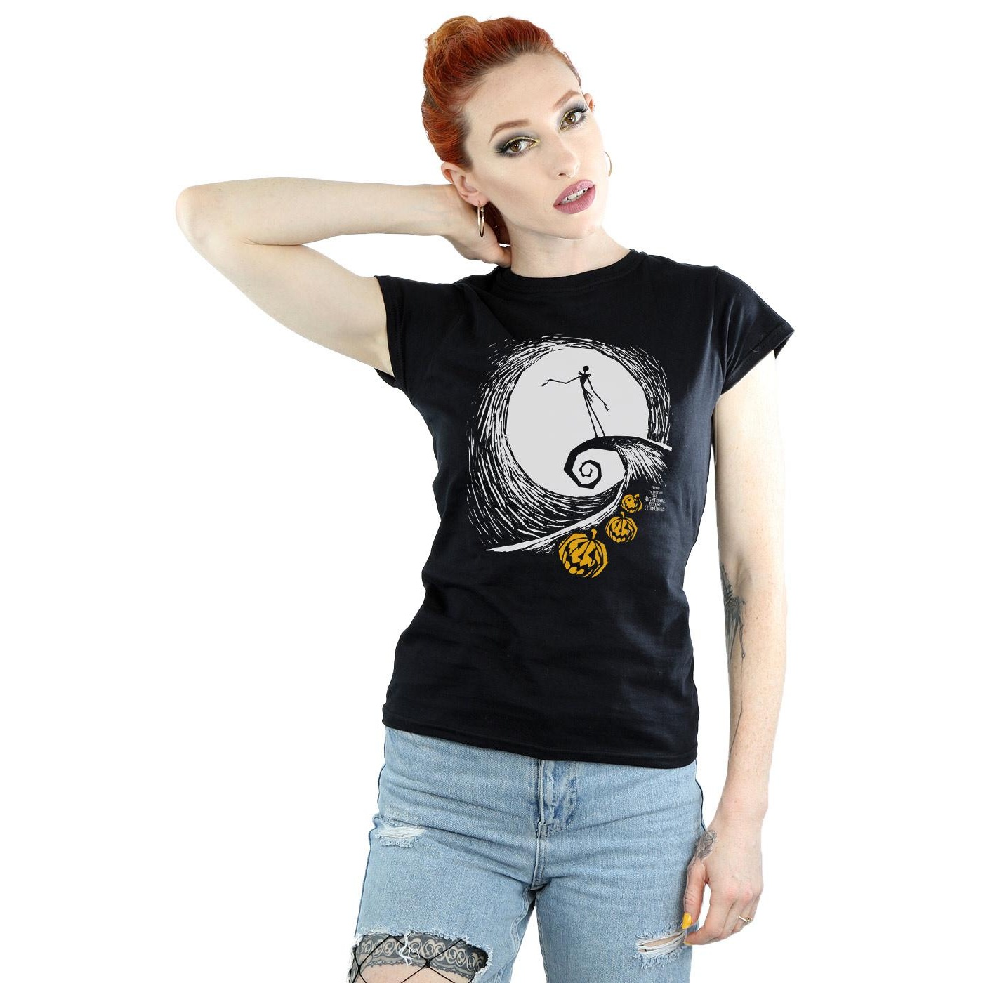 Disney Womens/Ladies Nightmare Before Christmas Jack´s Lament Cotton T-Shirt (Black) dam – bild 2