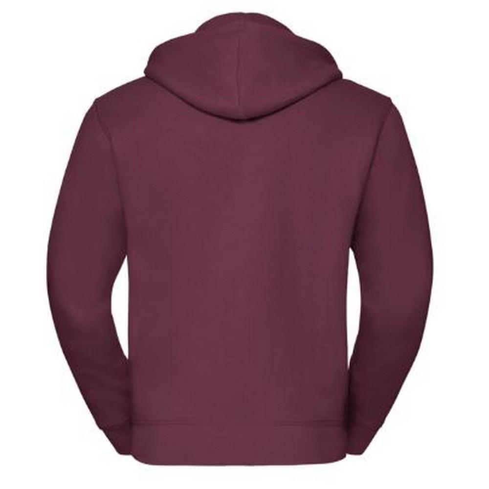 Russell Athletic Russell Mens Authentic Full Zip Hooded Sweatshirt / Hoodie (Burgundy) herr – bild 2
