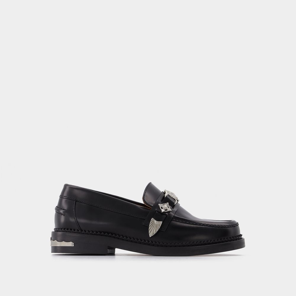 Thumbnail - Aj1041 Loafers - Toga Pulla - Black - Polido